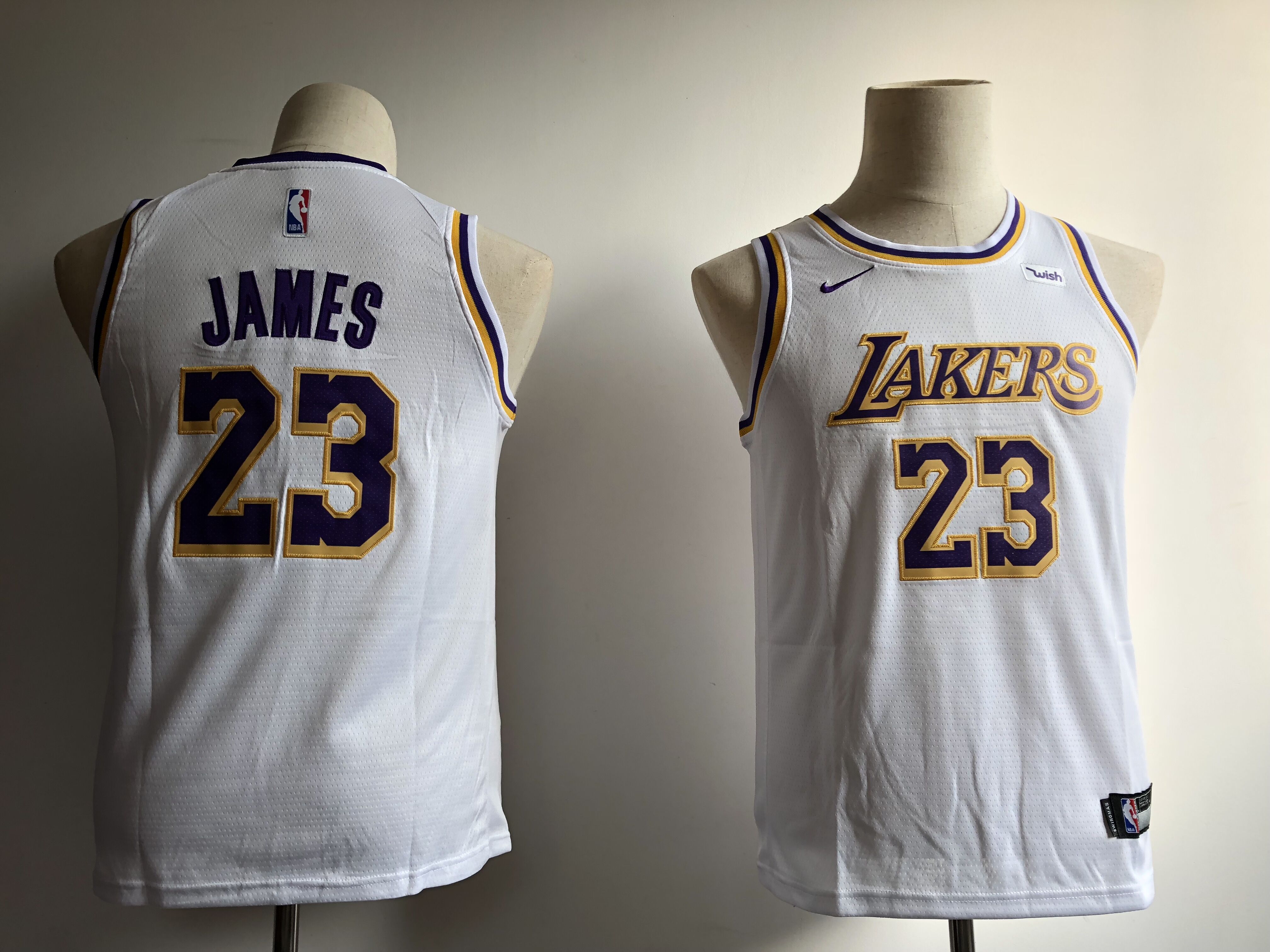 Youth Los Angeles Lakers #23 James white Nike NBA Jerseys